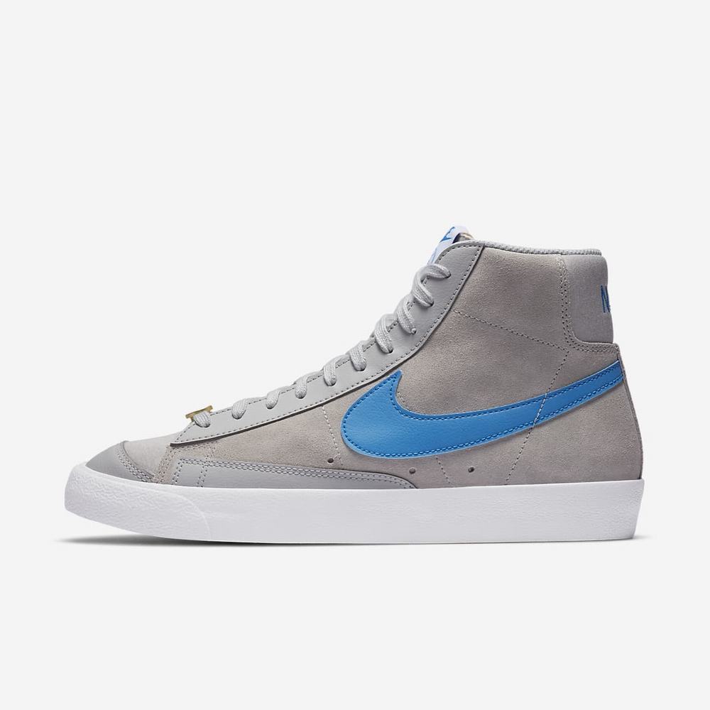 Basket Montante Nike Blazer Mid '77 NRG Grise 1409-837 Grey Fog/White/Light Photo Blue Homme | XML-93597479